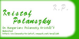 kristof polanszky business card